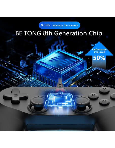 Controlador USB BEITONG BAT 2 para PC y Steam - Negro