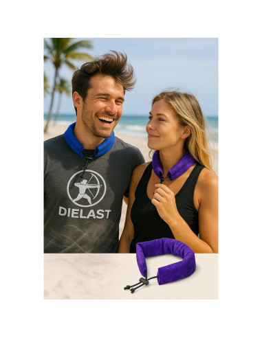 Pañuelo Refrigerante Neckie HulaCoola Azul | Reutilizable y Ajustable