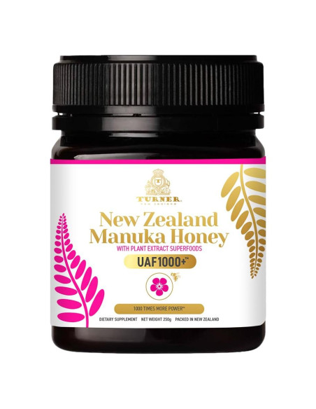 Miel Manuka Cruda Turner UAF1000+ 250g de Nueva Zelanda