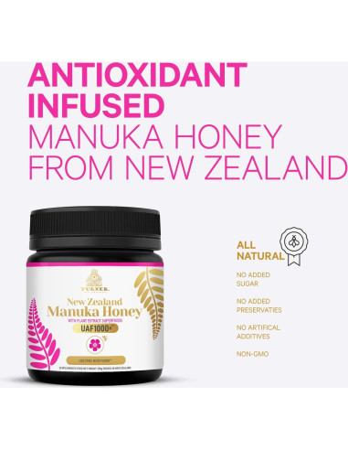 Miel Manuka Cruda Turner UAF1000+ 250g de Nueva Zelanda