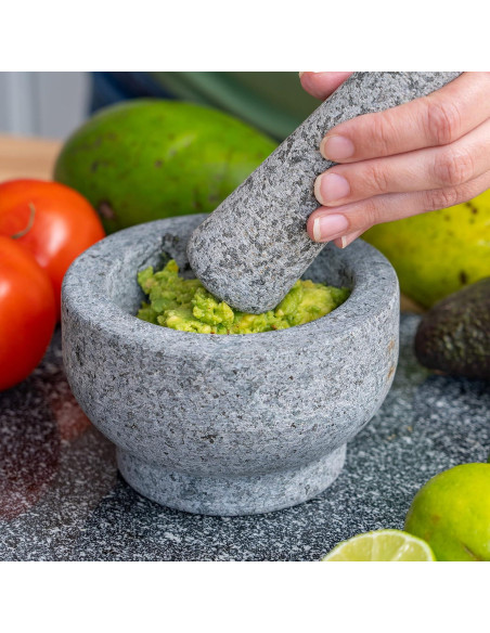 Conjunto Mortero y Mano Maxam de Granito 13 cm - 1 Taza