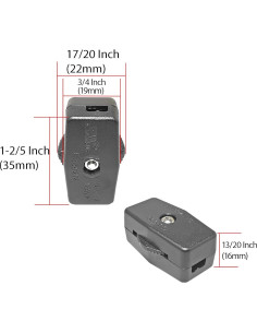 Interruptor de Cable en Línea QPINGH, Paquete de 6, 6A 125V 2