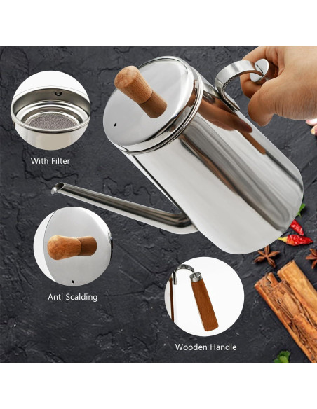 Contenedor de Aceite Zalaxt 750ML Acero Inoxidable con Filtro