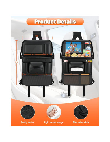 Organizador de Asiento Trasero de Coche Sino Salected, 8 Bolsillos