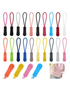 50 Tiradores de Cremallera Coloridos FdcLixuvol 6.48 cm PVC Nylon