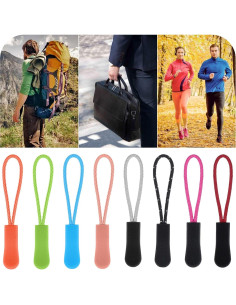 50 Tiradores de Cremallera Coloridos FdcLixuvol 6.48 cm PVC Nylon 2