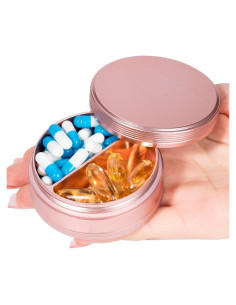 Estuche para Pastillas SOBAHIDO 2 Compartimentos Rosa