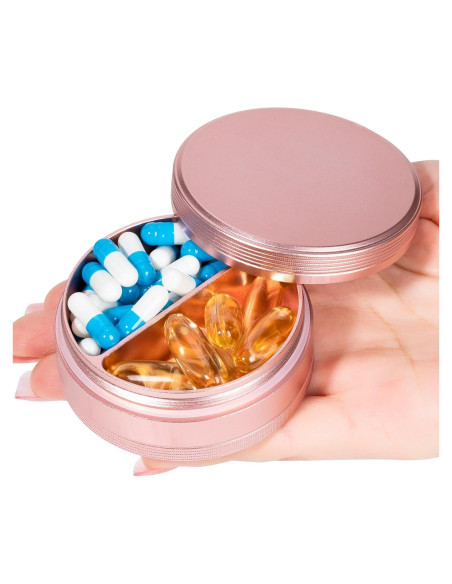 Estuche para Pastillas SOBAHIDO 2 Compartimentos Rosa
