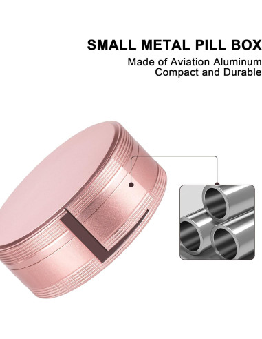 Estuche para Pastillas SOBAHIDO 2 Compartimentos Rosa