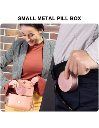 Estuche para Pastillas SOBAHIDO 2 Compartimentos Rosa