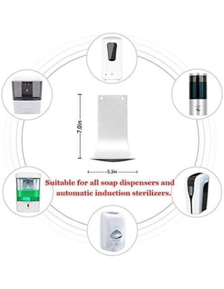 Soporte de Jabón Montado en Pared HHHKKK - 2 Piezas Blanco