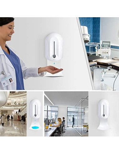 Soporte de Jabón Montado en Pared HHHKKK - 2 Piezas Blanco