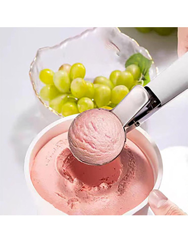 Cucharón de Helado FocusOnHome Acero Inoxidable Grande con Gatillo