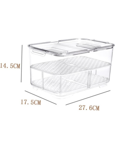 Caja de Almacenamiento Sellada Ciieeo 23.3x12.2cm Plástico