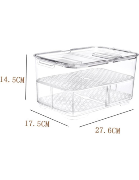 Caja de Almacenamiento Sellada Ciieeo 23.3x12.2cm Plástico