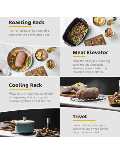 Rejilla Ovalada para Asar GOURMEX Antiadherente 22.86x15.24 cm 2