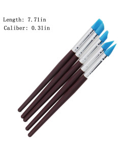 Conjunto de 5 Bolígrafos de Cerámica Suave GZWZH con Punta de Silicona 2