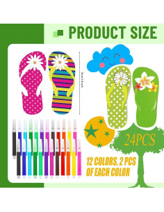 Chanclas de Madera Sin Terminar para Manualidades Thrseely - 24 Piezas 2