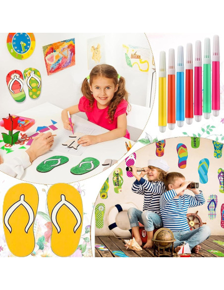 Chanclas de Madera Sin Terminar para Manualidades Thrseely - 24 Piezas