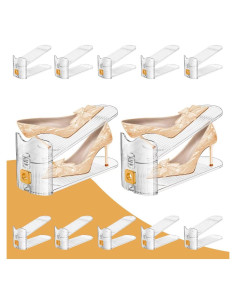 Organizador de Zapatos Apilable FENRUNXU 12 Pack Transparente