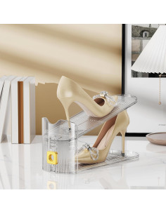 Organizador de Zapatos Apilable FENRUNXU 12 Pack Transparente 2