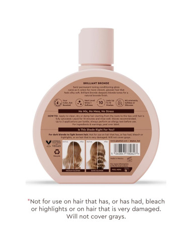 Glaze Supergloss Brillo Color Semipermanente 189 ml - Bronde Brillante