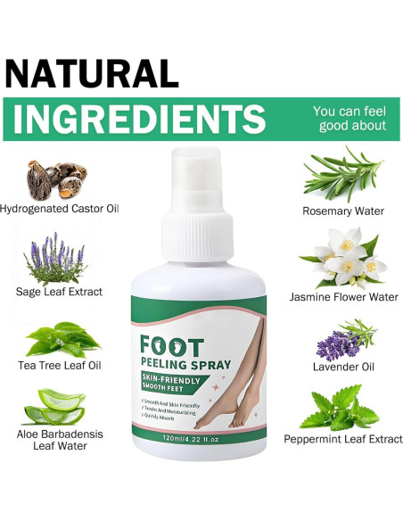 Spray Exfoliante para Pies Peele 120ml - Hidrata y Suaviza