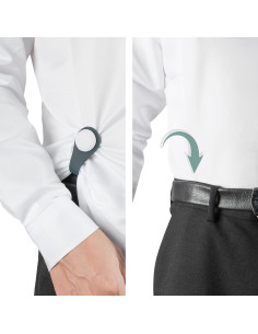 Soportes de Camisa Ocultos KONNITIHA para Hombres - 2 Pares Ajustables 2