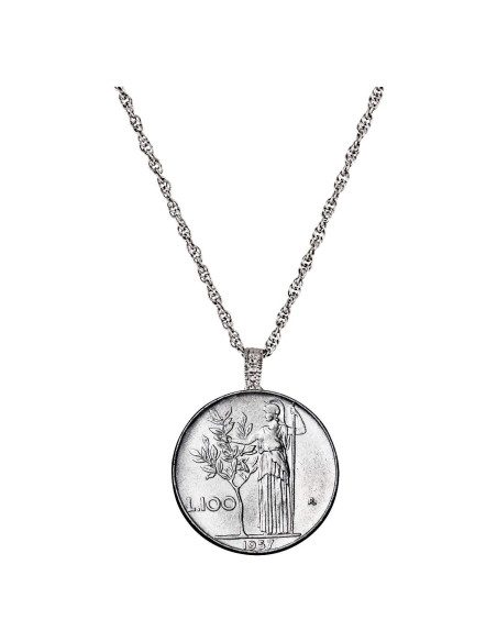Collar de Colgante de Moneda Italiana L100 - American Coin Treasures