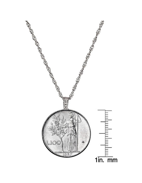 Collar de Colgante de Moneda Italiana L100 - American Coin Treasures