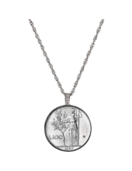 Collar de Colgante de Moneda Italiana L100 - American Coin Treasures