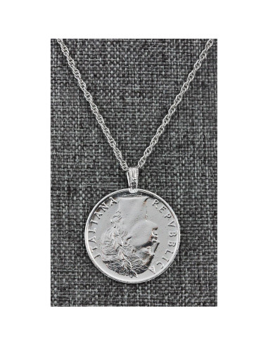 Collar de Colgante de Moneda Italiana L100 - American Coin Treasures