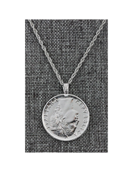 Collar de Colgante de Moneda Italiana L100 - American Coin Treasures