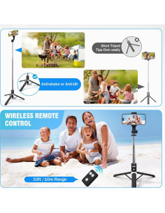 Trípode Selfie Bluetooth Mouzakon B11-24S Extensible 109 cm 2