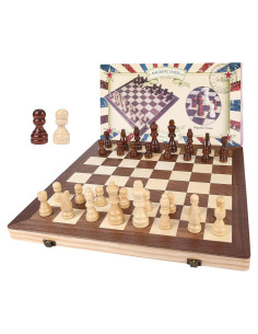 Juego de Ajedrez Gothink de Madera 38.1 cm con 2 Peones Extra