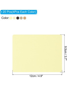 Parches de Planchar PATIKIL 20 Piezas 12.5x9.5cm Marrón Caqui, Café, Amarillo Claro, Beige 2