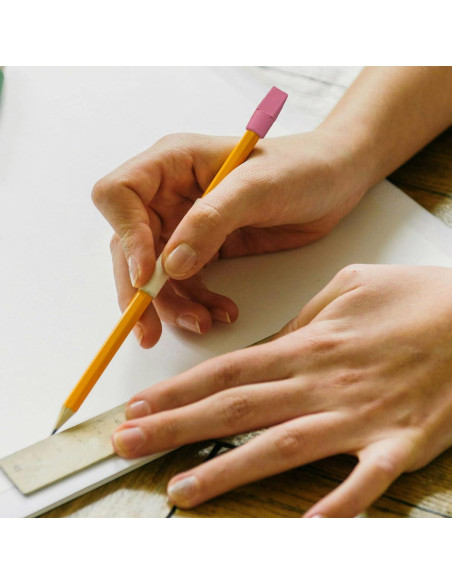 40 Borradores de Goma Rosa KVZVK para Lápiz - Tapas Cuña