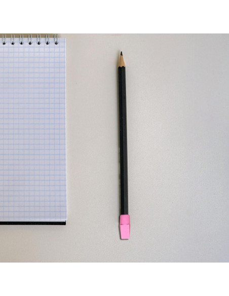 40 Borradores de Goma Rosa KVZVK para Lápiz - Tapas Cuña