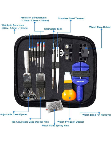 Kit de Herramientas de Reparación de Relojes MMOBIEL 144 Piezas