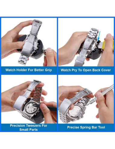 Kit de Herramientas de Reparación de Relojes MMOBIEL 144 Piezas