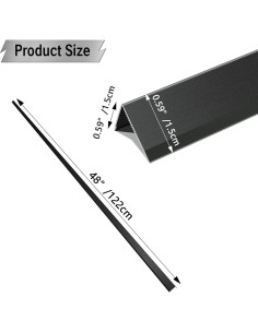 Protectores de Esquinas de Aluminio SWPEC 0.60x0.60m 6PCS Negro 2