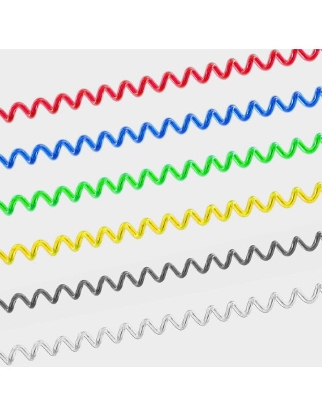 Lanyard Retráctil Lix&Rix Espiral Seguridad 150 cm Negro