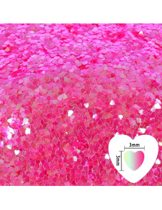 Confeti Brillante en Forma de Corazón Ceya 100g Rosa DIY 2