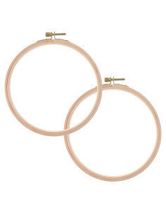 Aros de Bordado de Madera Lnngub 15.24 cm - 2 Piezas