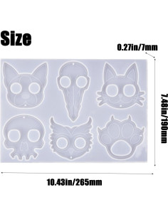 Juego de Moldes de Silicona YVOO para Joyería DIY - 4 Piezas 2