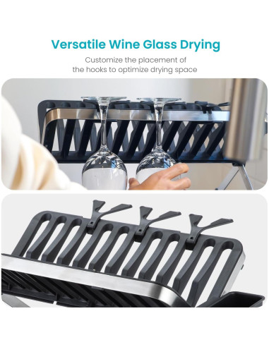 Estante Plegable para Secar Platos Home Zone Living 35.4x48cm