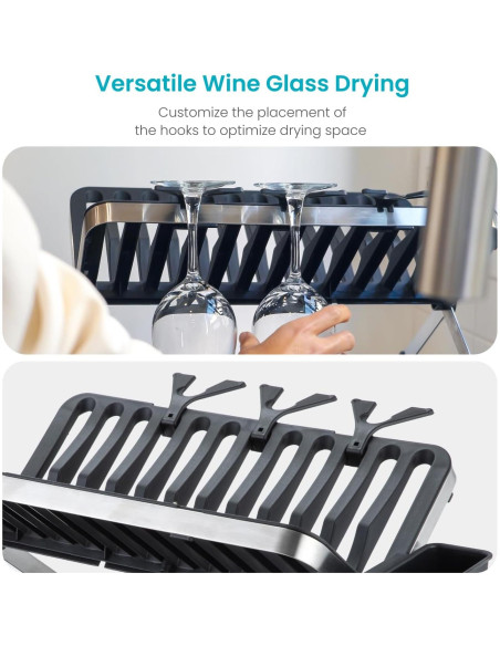 Estante Plegable para Secar Platos Home Zone Living 35.4x48cm