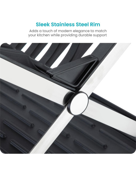 Estante Plegable para Secar Platos Home Zone Living 35.4x48cm