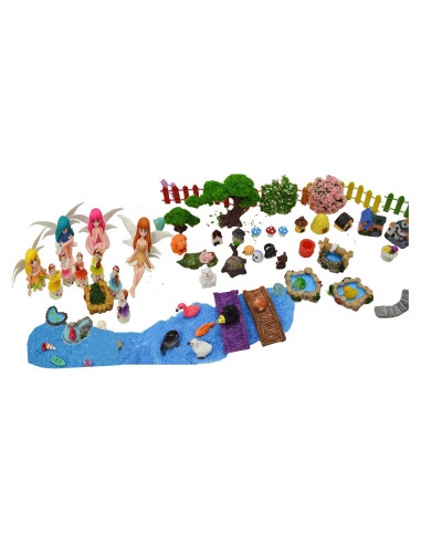 Kit de Jardín de Hadas Besterry 110 Pcs - Accesorios Miniatura
