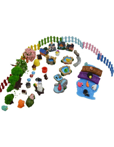 Kit de Jardín de Hadas Besterry 110 Pcs - Accesorios Miniatura